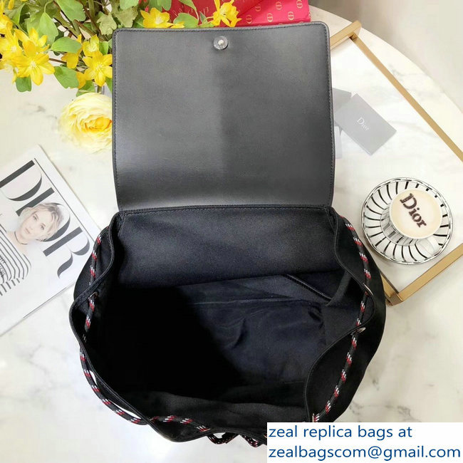 Dior Motion Rucksack Backpack Bag In Nylon and Calfskin Black 2018 - Click Image to Close