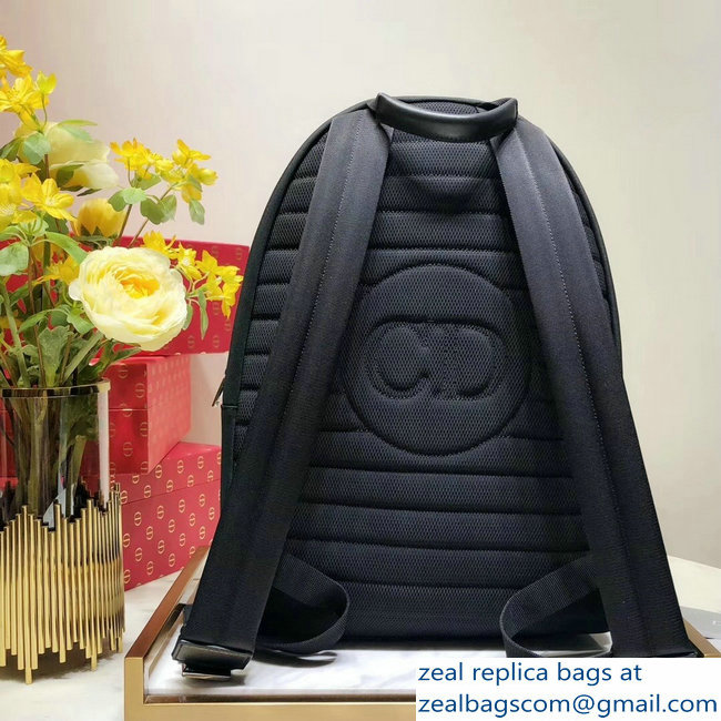 Dior Rider Rucksack Backpack Bag In Black Nylon With Bee Patches 2018