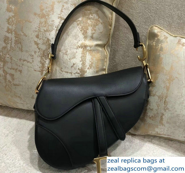 Dior Saddle Bag In Calfskin Black 2018