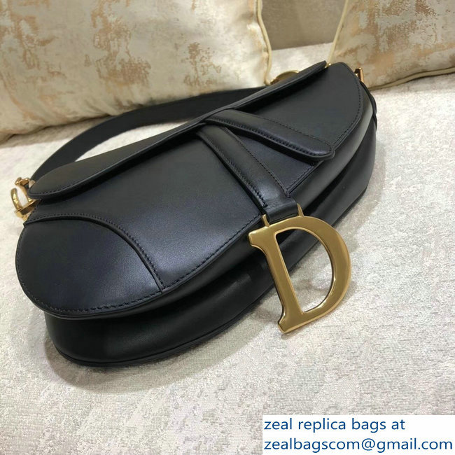 Dior Saddle Bag In Calfskin Black 2018
