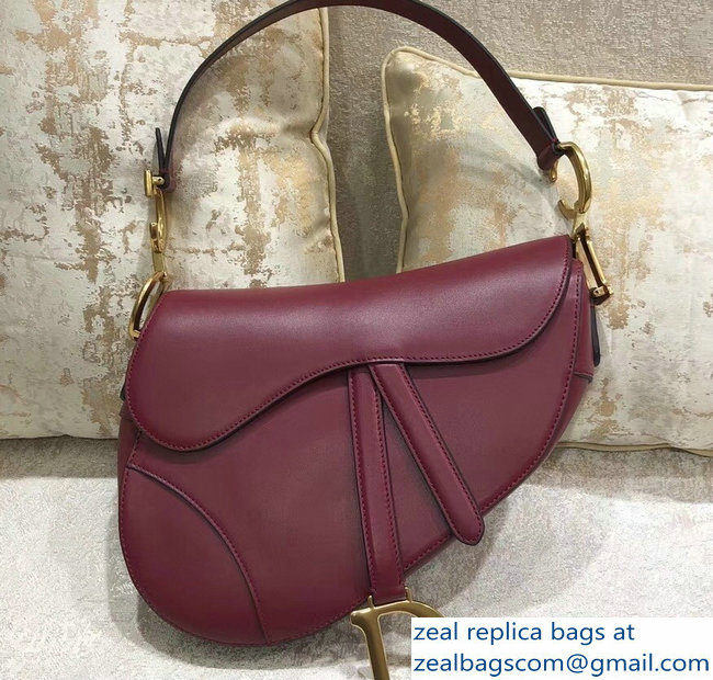 Dior Saddle Bag In Calfskin Red 2018