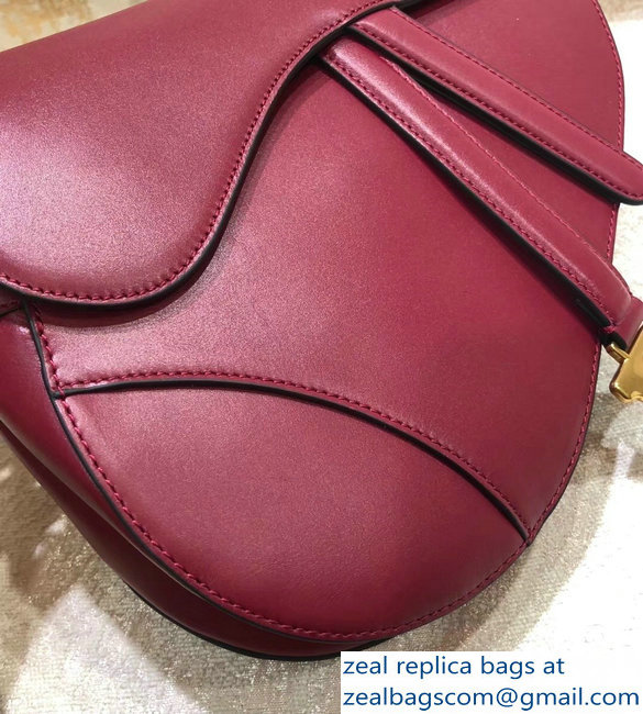 Dior Saddle Bag In Calfskin Red 2018