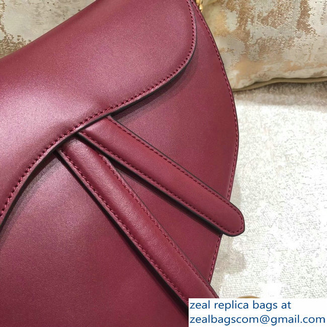 Dior Saddle Bag In Calfskin Red 2018