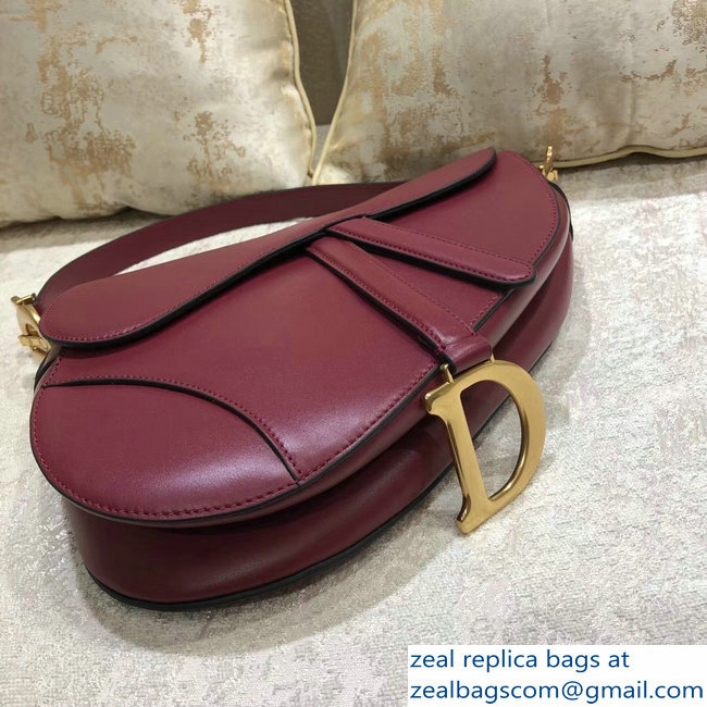 Dior Saddle Bag In Calfskin Red 2018