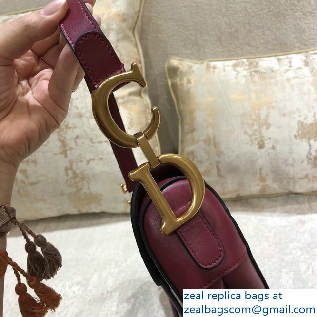 Dior Saddle Bag In Calfskin Red 2018 - Click Image to Close