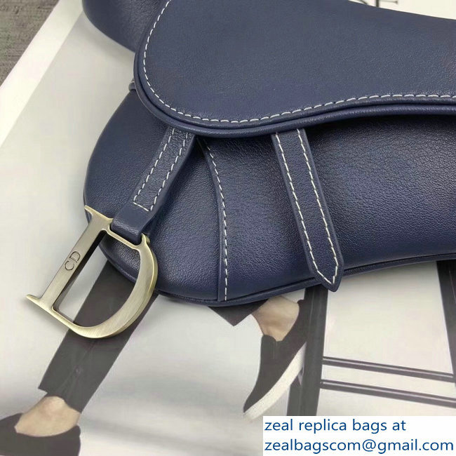 Dior Vintage Saddle Belt Waist Bag Blue 2018 - Click Image to Close