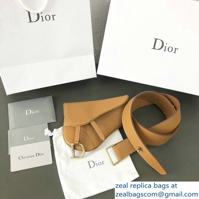 Dior Vintage Saddle Belt Waist Bag Brown 2018 - Click Image to Close