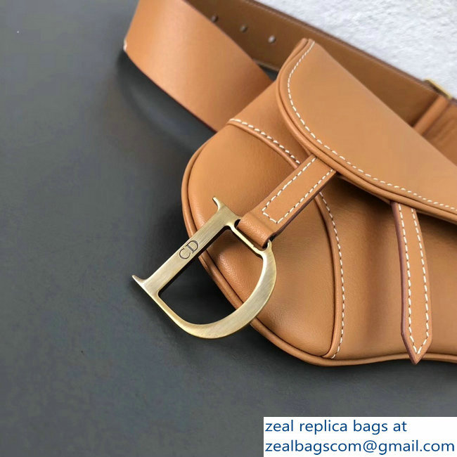 Dior Vintage Saddle Belt Waist Bag Brown 2018