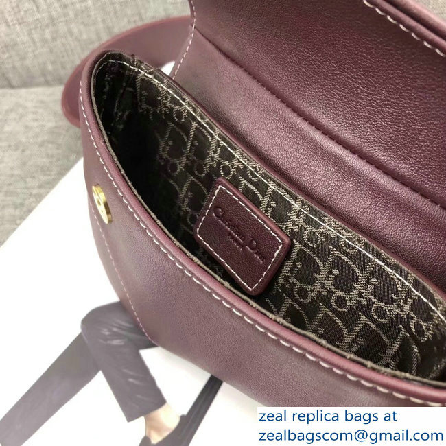 Dior Vintage Saddle Belt Waist Bag Burgundy 2018