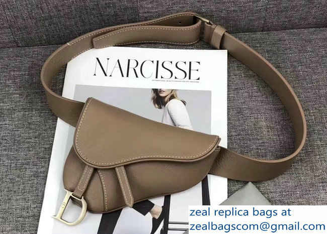 Dior Vintage Saddle Belt Waist Bag Camel 2018