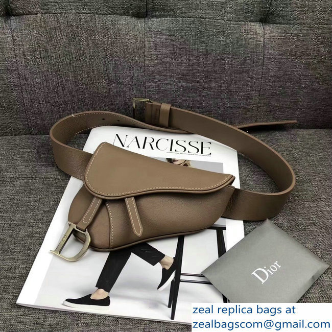 Dior Vintage Saddle Belt Waist Bag Camel 2018