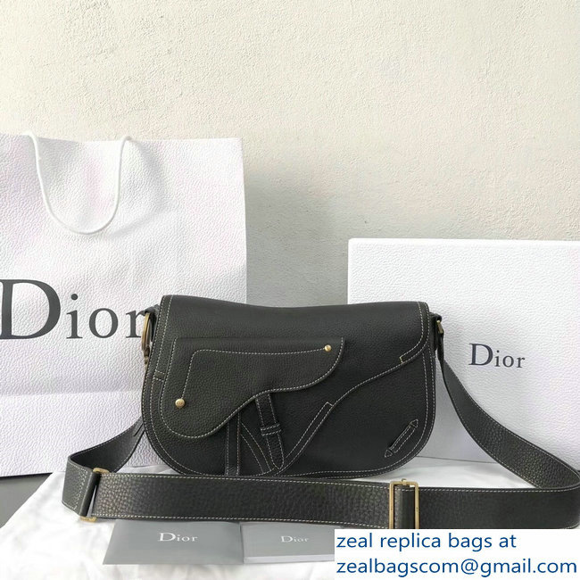 Dior Vintage Saddle Cross Body Men's Bag Black 2018