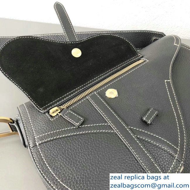 Dior Vintage Saddle Cross Body Men's Bag Black 2018