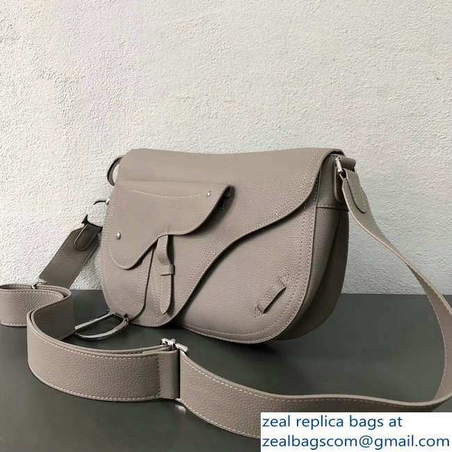 Dior Vintage Saddle Cross Body Men's Bag Light Gray 2018 - Click Image to Close