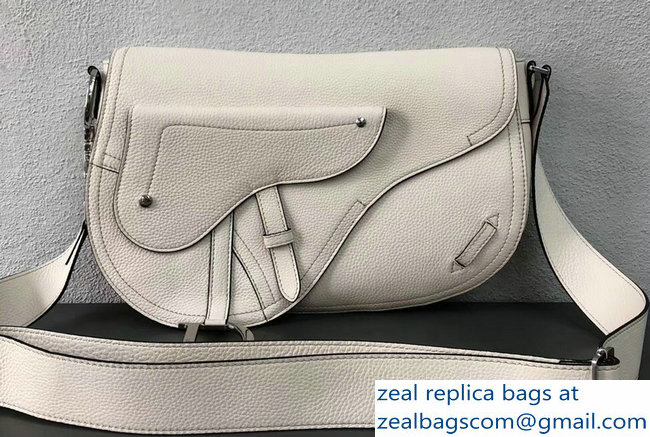 Dior Vintage Saddle Cross Body Men's Bag White 2018