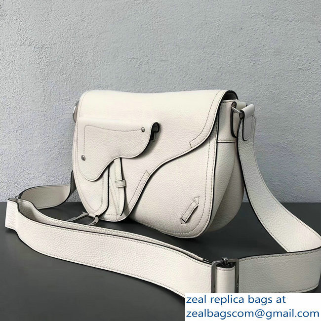 Dior Vintage Saddle Cross Body Men's Bag White 2018 - Click Image to Close