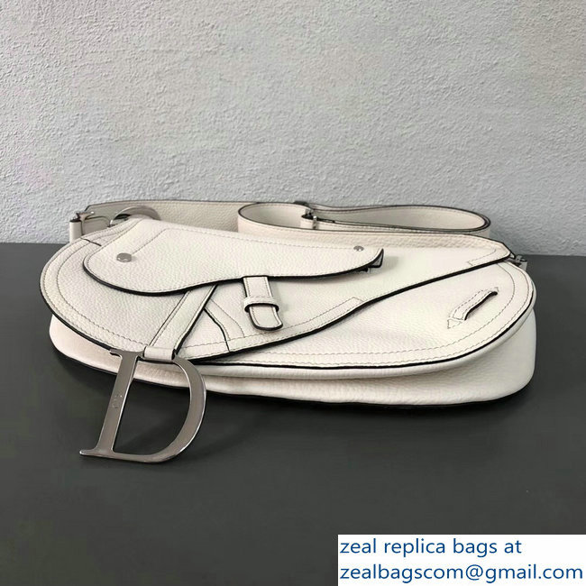 Dior Vintage Saddle Cross Body Men's Bag White 2018