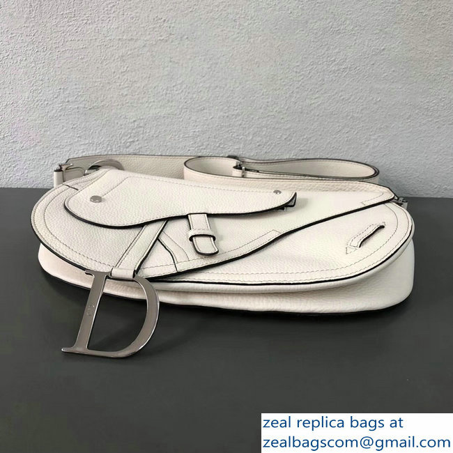 Dior Vintage Saddle Cross Body Men's Bag White 2018 - Click Image to Close