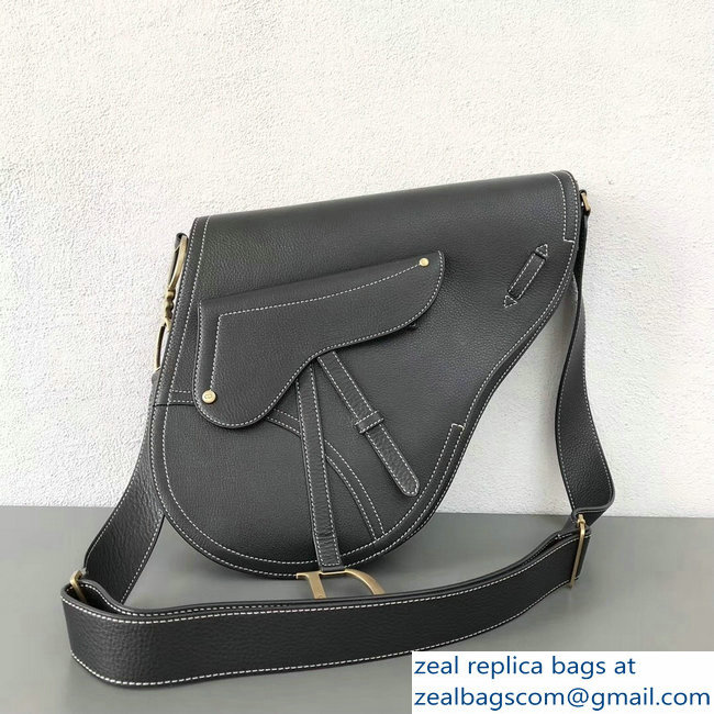 Dior Vintage Saddle Shoulder Men's Bag Black 2018 - Click Image to Close