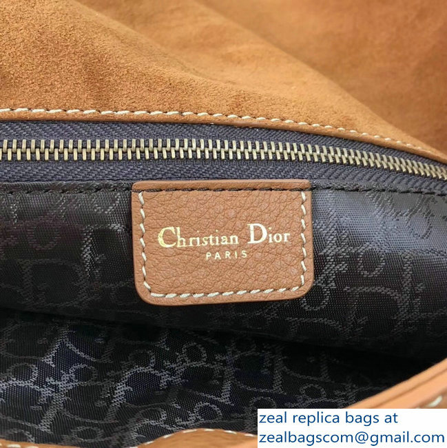 Dior Vintage Saddle Shoulder Men's Bag Brown 2018