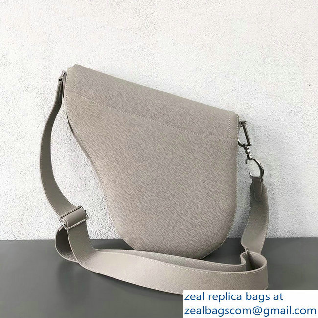 Dior Vintage Saddle Shoulder Men's Bag Light Gray 2018