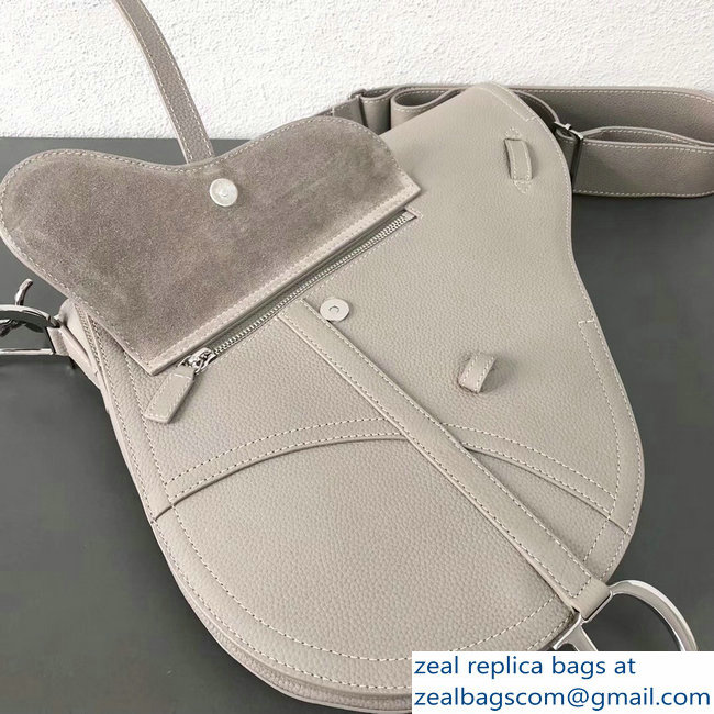 Dior Vintage Saddle Shoulder Men's Bag Light Gray 2018 - Click Image to Close