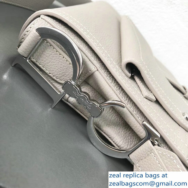 Dior Vintage Saddle Shoulder Men's Bag Light Gray 2018 - Click Image to Close