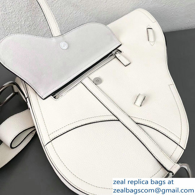 Dior Vintage Saddle Shoulder Men's Bag White 2018 - Click Image to Close