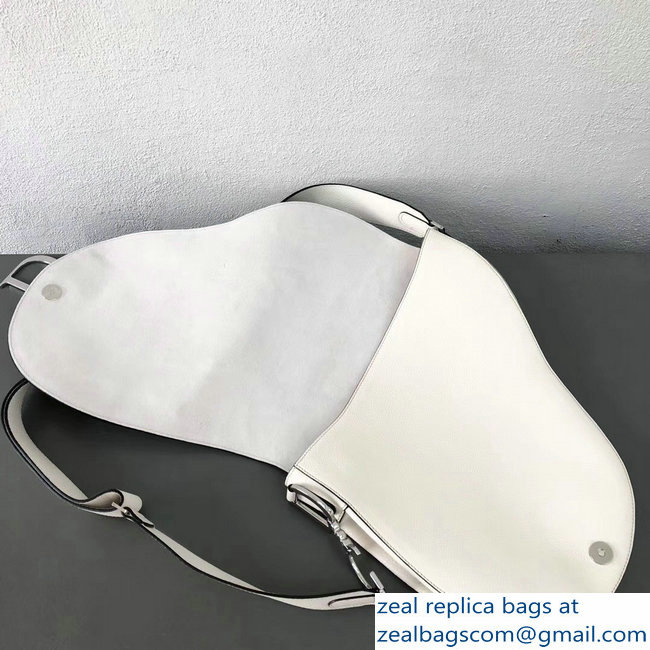 Dior Vintage Saddle Shoulder Men's Bag White 2018 - Click Image to Close
