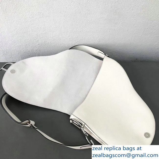 Dior Vintage Saddle Shoulder Men's Bag White 2018