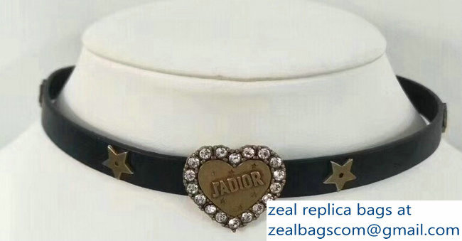 Dior Heart and Star Leather Bracelet/Necklace 2018
