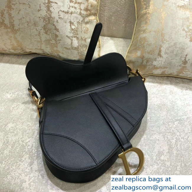 Dior Saddle Bag in Grained Calfskin Black 2018 - Click Image to Close