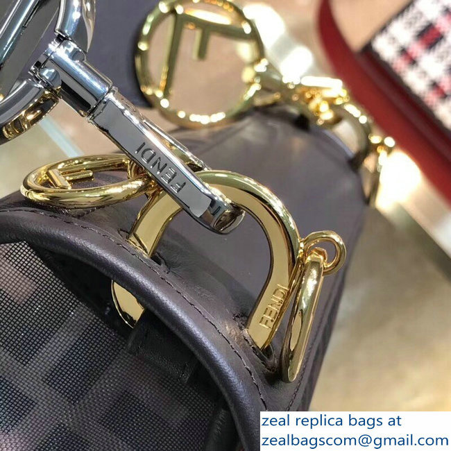 Fendi F Logo Medium Kan I Bag Mesh FF Pattern 2018