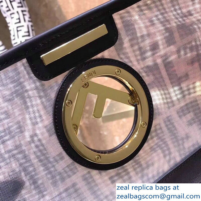 Fendi F Logo Medium Kan I Bag Mesh FF Pattern 2018