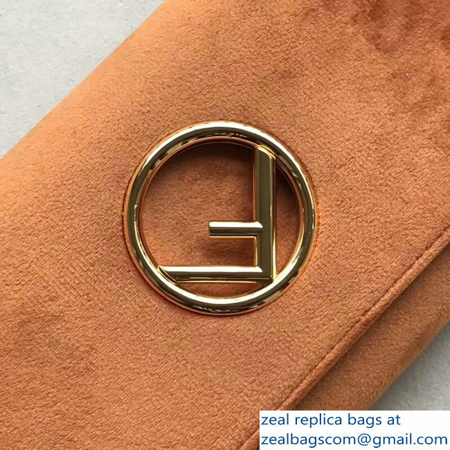 Fendi F Logo Velvet Wallet On Chain Mini Bag Brown 2018
