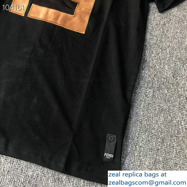 Fendi FF Logo Print T-shirt Black 2018