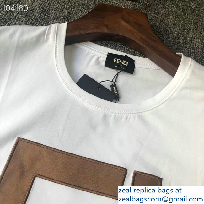 Fendi FF Logo Print T-shirt White 2018