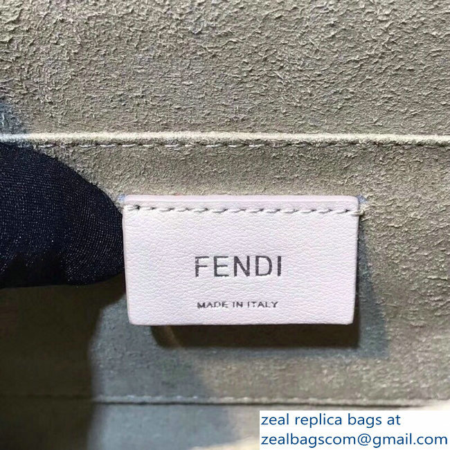 Fendi Medium Kan I Bag Threaded Decoration And Bow Blue 2018