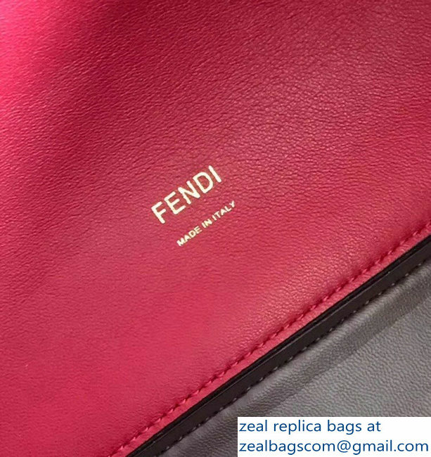 Fendi Peekaboo X-Lite Leather Bag Black/Red 2018