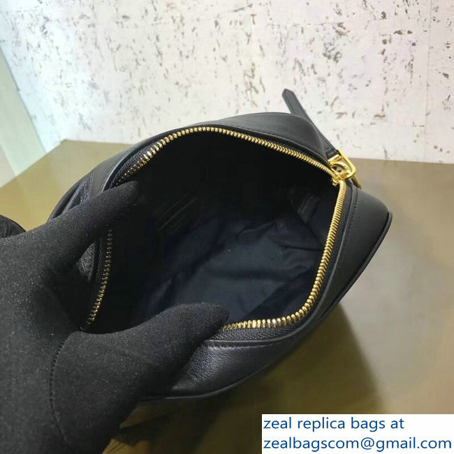 Fendi Stamp Patch Jacquard Fabric FF Brown Camera Case Bag Black 2018