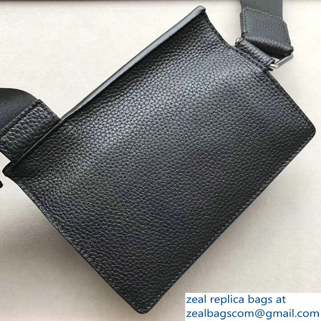 Fendi Togo Leather Messenger Bag Black 2018