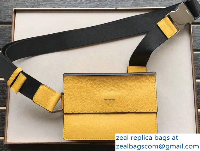 Fendi Togo Leather Messenger Bag Yellow 2018 - Click Image to Close