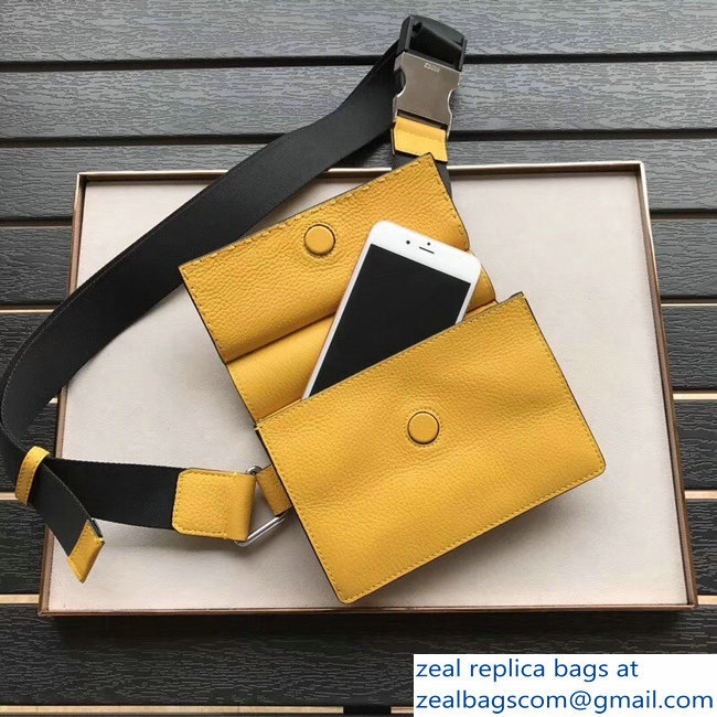 Fendi Togo Leather Messenger Bag Yellow 2018 - Click Image to Close