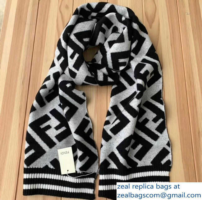 Fendi FF Wool Scarf 042018 - Click Image to Close