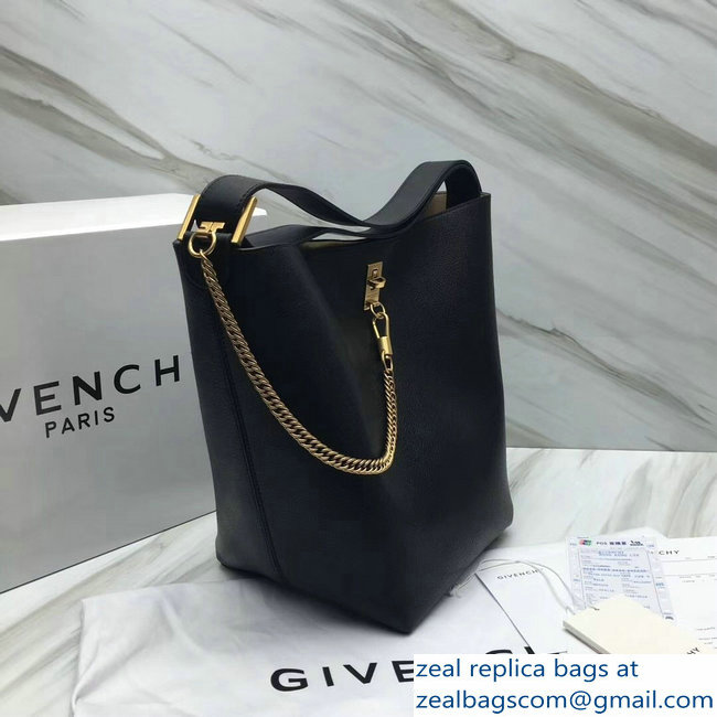 Givenchy GV Bucket Bag in Grained Leather 29911 Black 2018