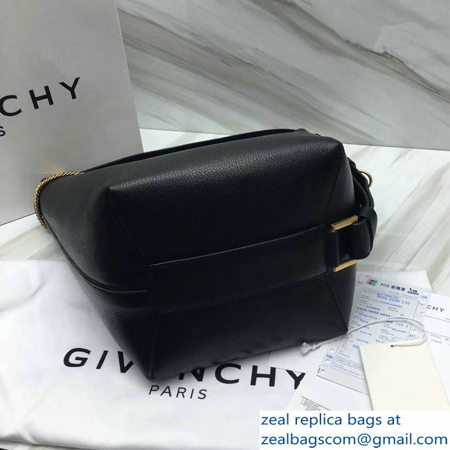 Givenchy GV Bucket Bag in Grained Leather 29911 Black 2018 - Click Image to Close