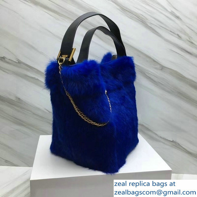Givenchy GV Bucket Bag in Shearling 29911 Blue 2018 - Click Image to Close