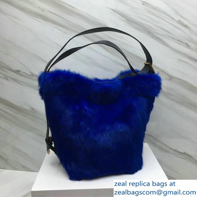 Givenchy GV Bucket Bag in Shearling 29911 Blue 2018