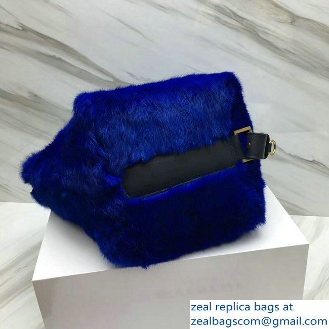 Givenchy GV Bucket Bag in Shearling 29911 Blue 2018