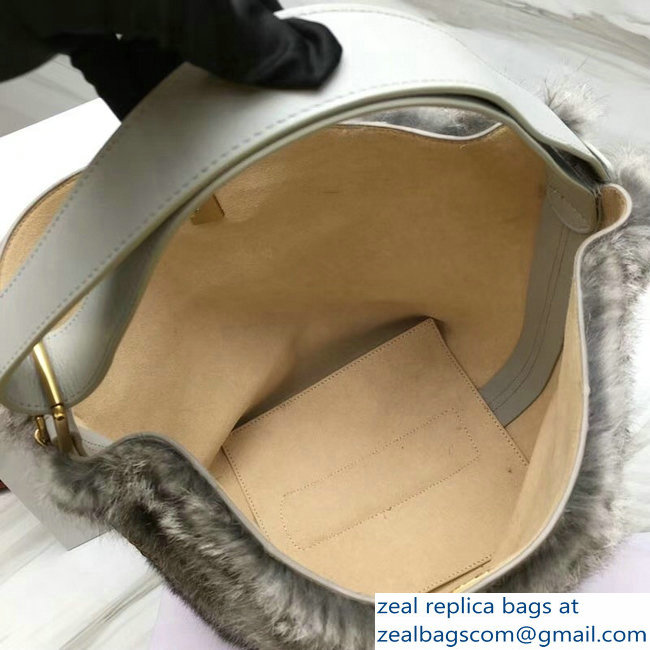 Givenchy GV Bucket Bag in Shearling 29911 Gray 2018 - Click Image to Close